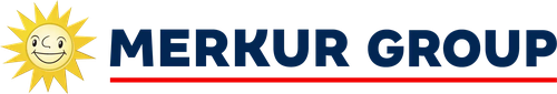 Merkur Group Logo mit der lachenden Sonne